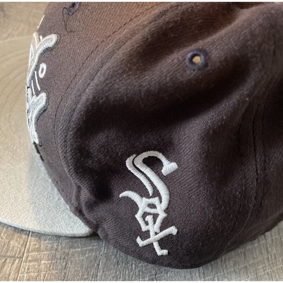 Brown Chicago White Sox Cap Hat Baseball Snapback Adjustable 47 Embroidered Logo - Picture 2 of 6